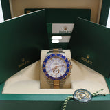 Rolex - Pre-owned Two Tone Rose Gold Yacht-Master II 44mm White Dial Mercedes Hands 116681