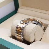 Rolex - Pre-owned Two Tone Rose Gold Yacht-Master II 44mm White Dial Mercedes Hands 116681