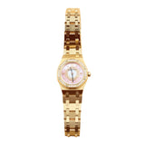 Audemars Piguet - Pre-owned Rose Gold Royal Oak Mini Mother of Pearl Diamond Dial Diamond Bezel 67076OR