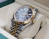 Rolex - Unworn Two Tone Yellow Gold Sky-Dweller Black Dial Jubilee Bracelet 336933