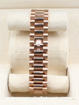 Rolex - Pre-owned Rose Gold Datejust 31 Mother of Pearl Diamond Dial Presidential Bracelet 278275