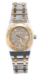 Audemars Piguet - Pre-owned Two Tone Yellow Gold Royal Oak 33mm Grey Dial 15000SA