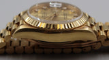 Rolex - Pre-owned Yellow Gold Lady-Datejust 26mm Champagne Diamond Dial 69178