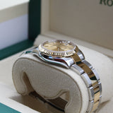 Rolex - Unworn Two Tone Yellow Gold Datejust 31 Champagne Index Dial Oyster Bracelet 278273