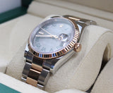 Rolex - Pre-owned Two Tone Rose Gold Datejust 36 Wimbledon Roman Dial Oyster Bracelet 126231
