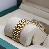 Rolex - Unworn Yellow Gold Datejust 31 Green Diamond Dial Diamond Bezel Presidential Bracelet 278288RBR