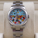 Rolex - Pre-owned Stainless Steel Oyster Perpetual 31mm  Silver Dial blue "Celebration" 277200