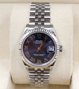 Rolex - Pre-owned Datejust 31 Blue Roman Dial Jubilee Bracelet 278274