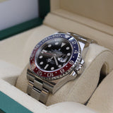 Rolex - Pre-owned Stainless Steel GMT-Master II Pepsi 40mm Black Dial 126710BLRO