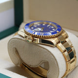 Rolex - Pre-owned Yellow Gold Submariner Date Blue Dial 116618LB