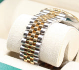 Rolex - Pre-owned Two Tone Yellow Gold Sky-Dweller Black Dial Jubilee Bracelet 336933