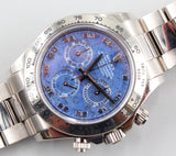 Rolex - Pre-owned White Gold Daytona Sodalite Dial 116509