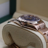 Rolex - Unworn Rose Gold Oyster Perpetual 34 Blue Lacquer Stone Dial 124205