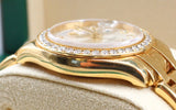 Rolex - Pre-owned Yellow Gold Day-Date Masterpiece Silver Diamond Dial Diamond Bezel 18948