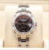 Rolex - Pre-owned Stainless Steel Lady-Datejust 28mm Dark Grey Roman Dial Oyster Bracelet 279174