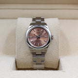 Rolex - Pre-owned Stainless Steel Oyster Perpetual 28mm Pink Index Dial Oyster Bracelet 276200