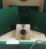 Rolex - Unworn Stainless Steel Lady-Datejust 28mm Grey Diamond Dial Jubilee Bracelet 279174