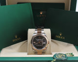 Rolex - Pre-owned Two Tone Rose Gold Datejust 36 Wimbledon Roman Dial Oyster Bracelet 126231