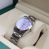 Rolex - Unworn Stainless Steel Oyster Perpetual 34 Lavender Dial 124200