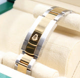 Rolex - Pre-owned Two Tone Yellow Gold Datejust 36 Palm Champagne Index Dial Oyster Bracelet 126233