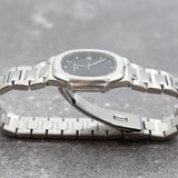 Patek Philippe - Pre-owned Stainless Steel Nautilus 33mm Blue Diamond Dial 3900/001