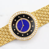 Audemars Piguet - Pre-owned Yellow Gold 34mm Lapis & Onyx Diamond Dial 14743
