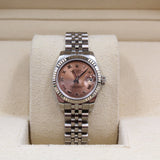 Rolex - Pre-owned Stainless Steel Lady-Datejust 26mm Pink Roman Dial Jubilee Bracelet 179174