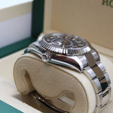 Rolex - Unworn Sky-Dweller Blue Dial NOS Stickers Oyster Bracelet 326934