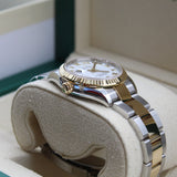 Rolex - Unworn Two Tone Yellow Gold Datejust 31 White Roman Dial Oyster Bracelet 278273