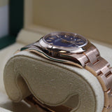 Rolex - Unworn Rose Gold Oyster Perpetual 34 Blue Lacquer Stone Dial 124205