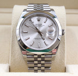 Rolex - Unworn Datejust 41 Silver Index Dial Jubilee Bracelet 126300