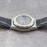 Audemars Piguet - Pre-owned Stainless Steel Royal Oak Offshore Triple Calendar 38mm Blue Dial 25808ST