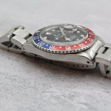 Rolex - Pre-owned Stainless Steel GMT-Master Pepsi 40mm Black Glossy Dial 16750