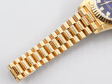 Rolex - Pre-owned Yellow Gold Lady-Datejust 26mm Blue Diamond Dial 69178