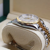 Rolex - Unworn Two Tone Yellow Gold Datejust 36 Mother of Pearl Diamond Dial Jubilee Bracelet 116233 NOS FULL STICKERS