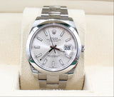 Rolex - Pre-owned Datejust 41 Silver Index Dial Oyster Bracelet 126300