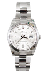 Rolex - Pre-owned Datejust 41 Silver Index Dial Oyster Bracelet 126300