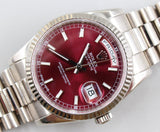 Rolex - Pre-owned White Gold Day-Date 36 Cherry Dial 118239
