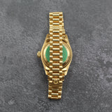 Rolex - Pre-owned Yellow Gold Lady-Datejust 26mm Blue Vignette Diamond Dial 69178