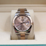 Rolex - Pre-owned Two Tone Rose Gold Datejust 41 Sundust Dial Oyster Bracelet 126301