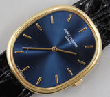 Patek Philippe - Pre-owned Yellow Gold Golden Ellipse Blue Dial 3848J