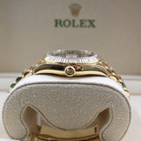 Rolex - Pre-owned Yellow Gold Day-Date 40 Presidential Green Ombre Roman Dial 128238