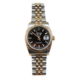 Rolex - Pre-owned Two Tone Rose Gold Datejust 36 Black Dial Jubilee Bracelet 116231