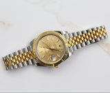 Rolex - Pre-owned Two Tone Yellow Gold Datejust 41 Champagne Index Dial 126333