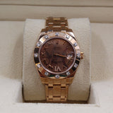 Rolex - Pre-owned Rose Gold Pearlmaster Goldust Dream Mother of Pearl Roman Diamond Dial Diamond Bezel 81315