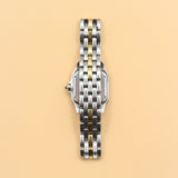 Cartier - Pre-owned Two Tone Yellow Gold Panthère Small 22mm White Dial W25029B5
