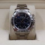 Rolex - Pre-owned White Gold Daytona 40mm Blue Dial 116509