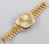 Rolex - Pre-owned Yellow Gold Day-Date 36 Double Quick Set Champagne Dial 18238