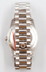 Rolex - Pre-owned White Gold Day-Date 36 HEBREW Day Wheel Cherry Dial 118239