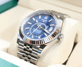 Rolex - Unworn Stainless Steel Sky-Dweller Blue Dial Jubilee Bracelet 336934